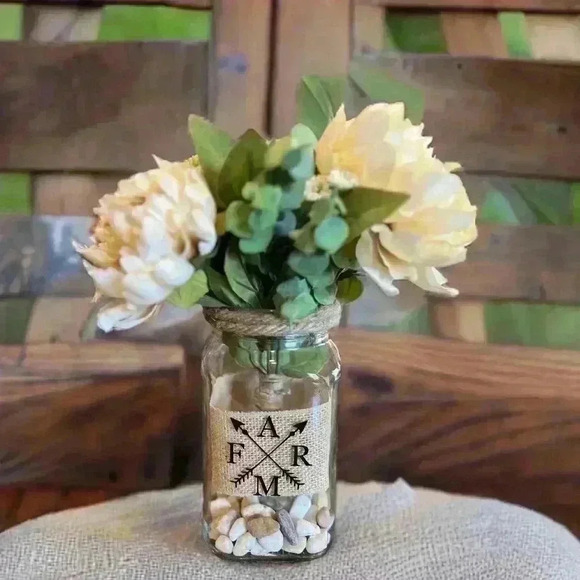 NEW Southern Style Centerpiece - Farmhouse Faux Floral Arrangement - So pretty! - Picture 7 of 15